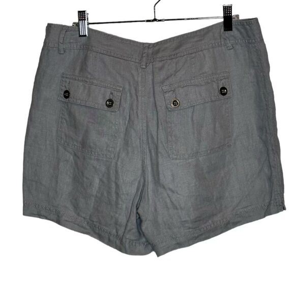 INC International Concepts 100% linen  Gray Shorts size 10 - Picture 5 of 6